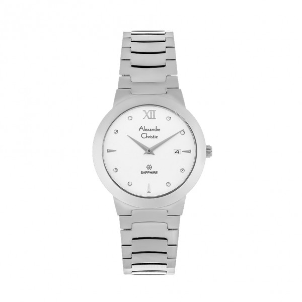 Alexandre Christie AC 8569 Silver White Lady LDBSSSL Sapphire